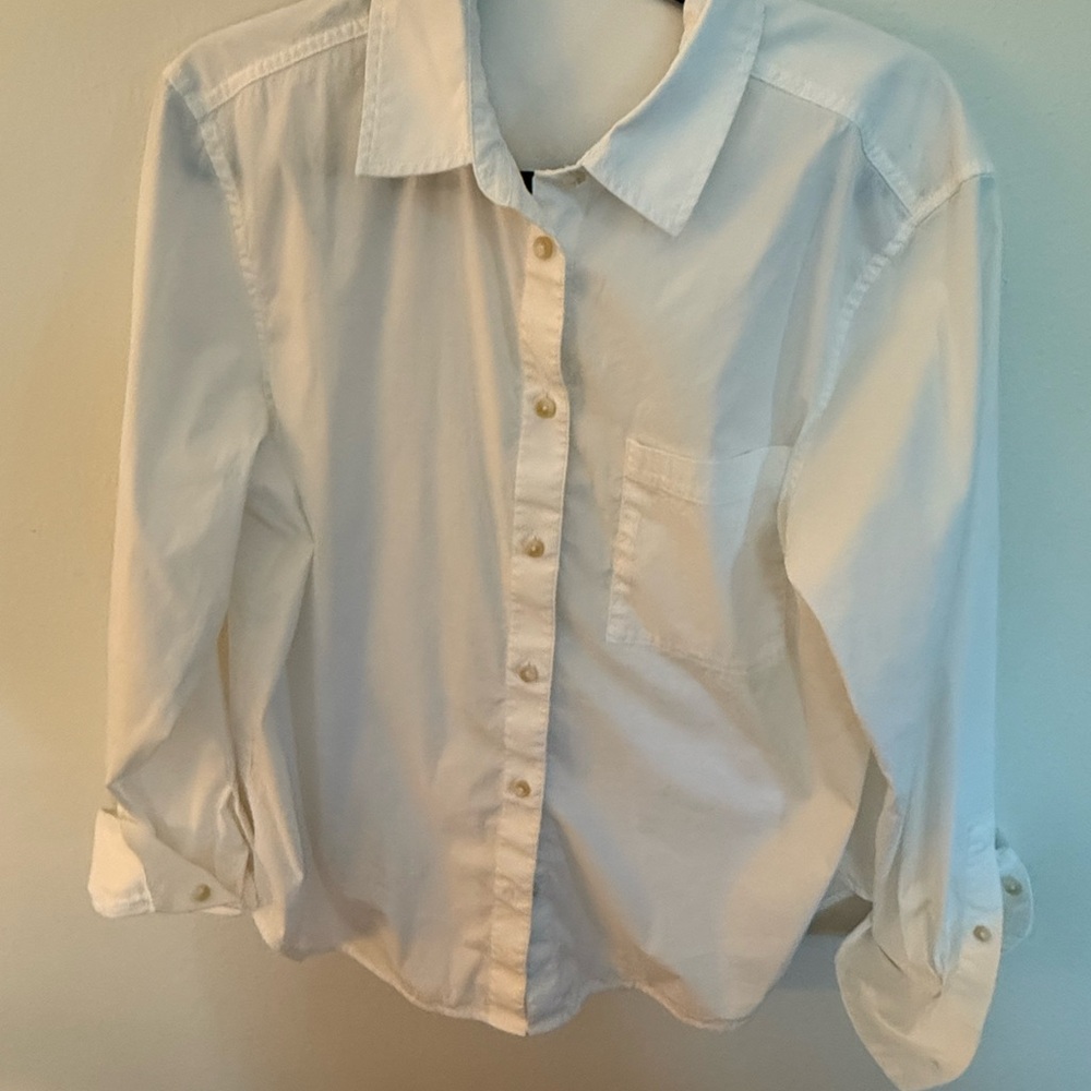 Classic White Button-Up Shirt